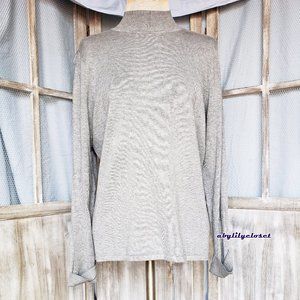 NWOT White House Black Market Silver Gray Turtleneck Sweater